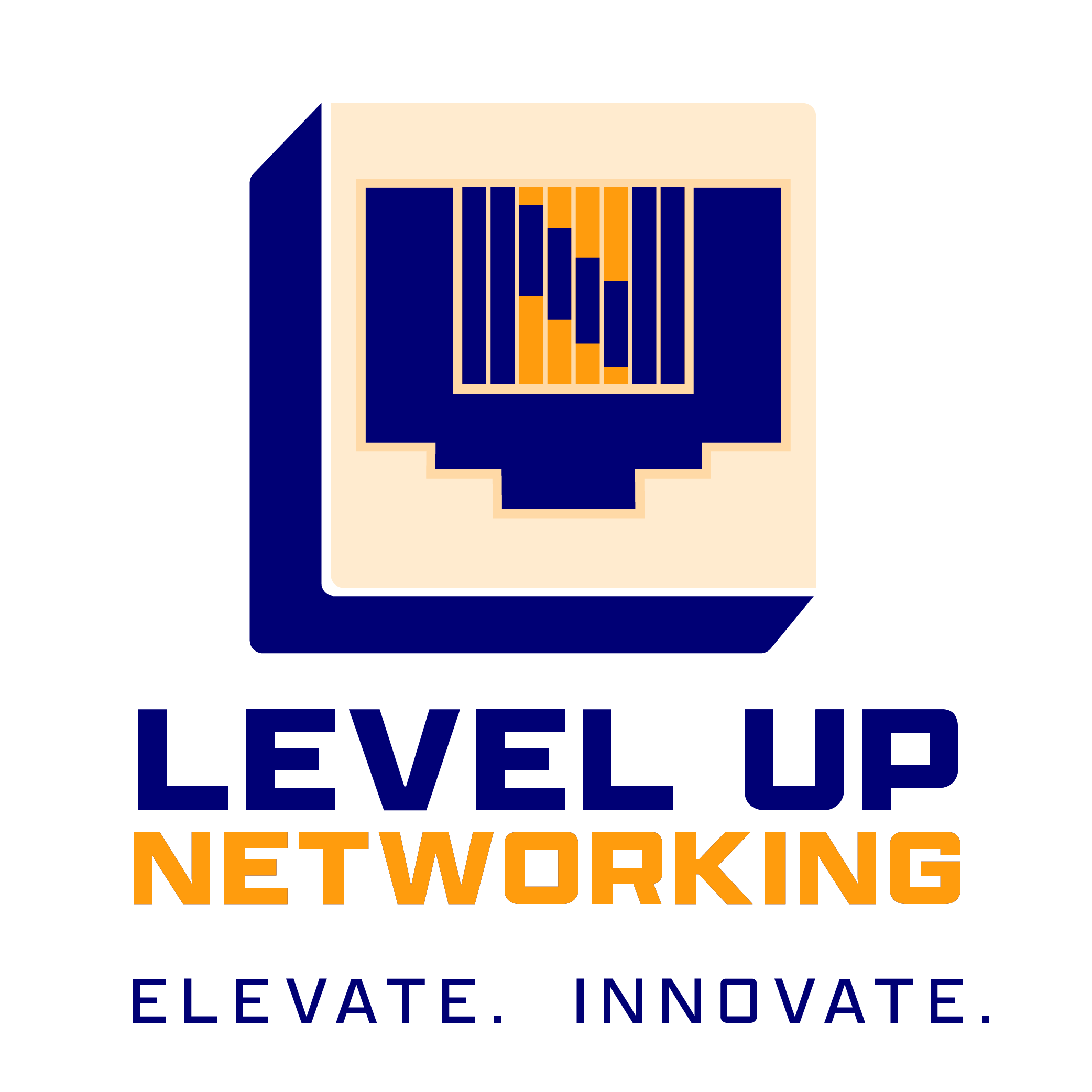LEVEL UP NETWORKING – ELEVATE. INNOVATE. Logo